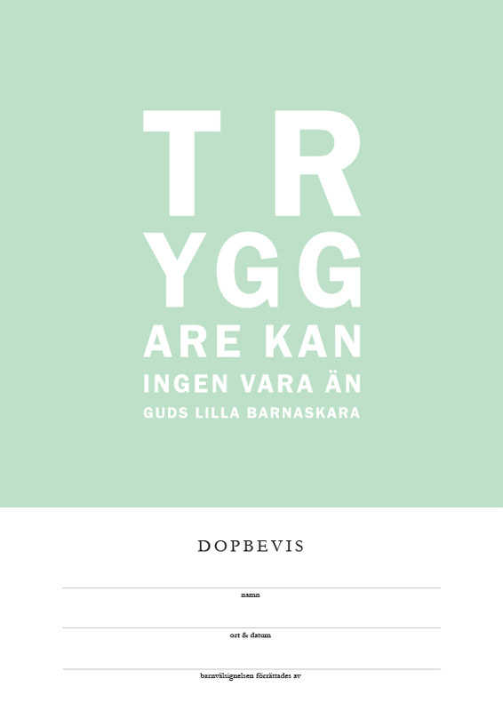 Product Image for Dopbevis - tryggare kan ingen vara - frikyrkan