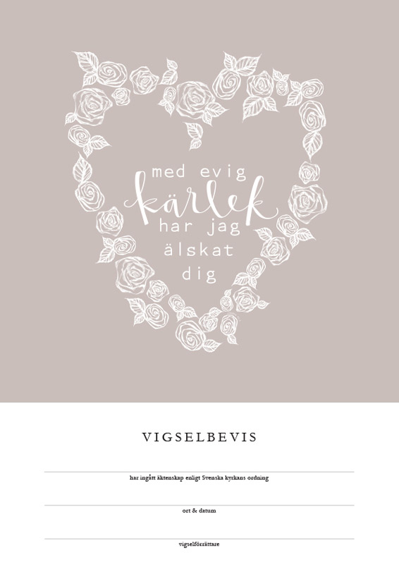 Product Image for Vigselbevis - med evig kärlek - svenska kyrkan