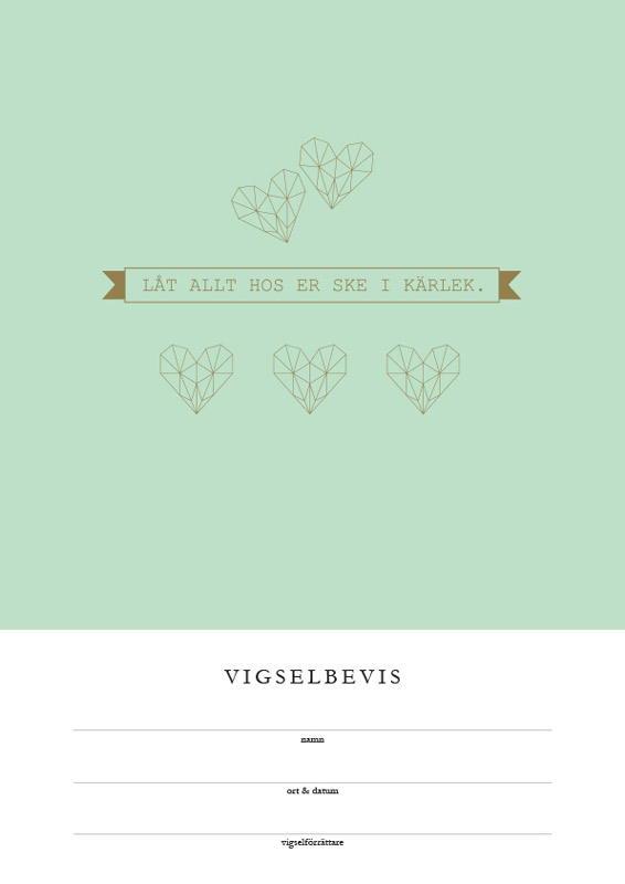 Product Image for Vigselbevis - låt allt hos er ske i kärlek - frikyrkan