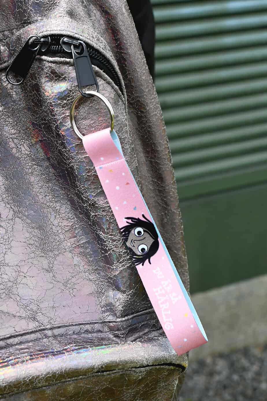 Product Image for Nyckelband kort - du räknas - rosa