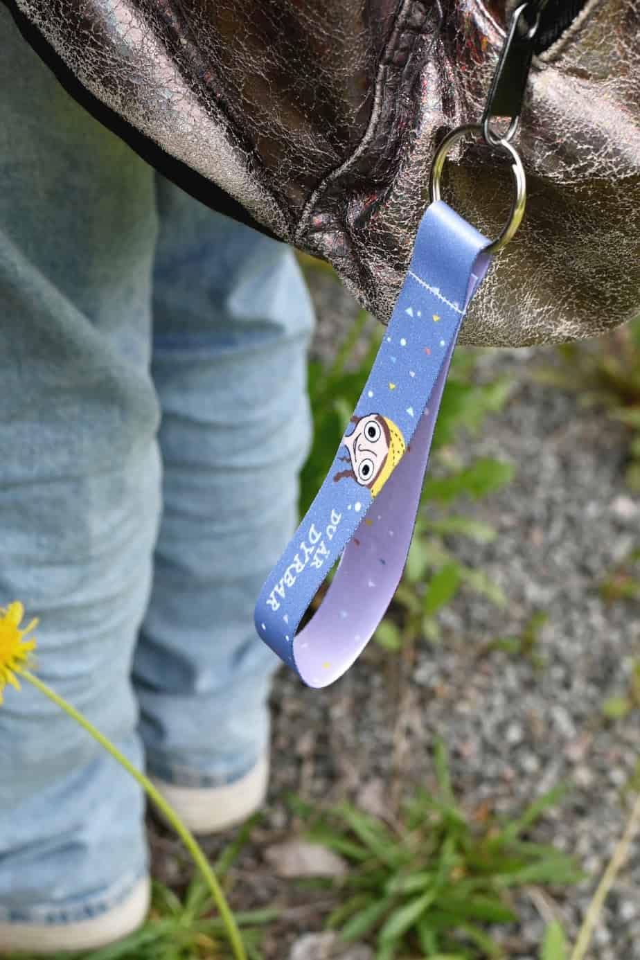 Product Image for Nyckelband kort - du är dyrbar - blå