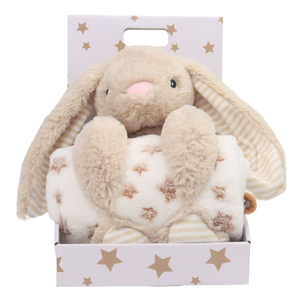 Product Image for Baby fleecefilt beige stjärna &amp; gosekanin beige