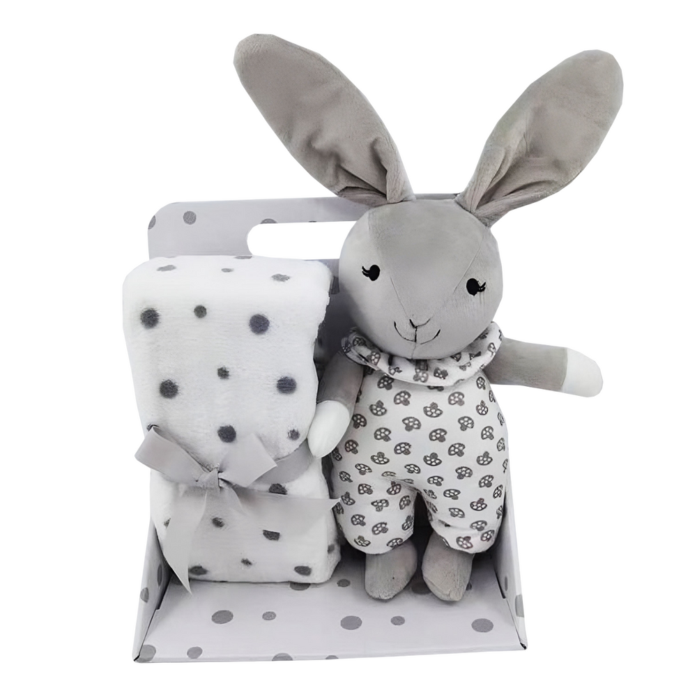 Product Image for Baby fleecefilt gråprick &amp; gosekanin gråvelvet