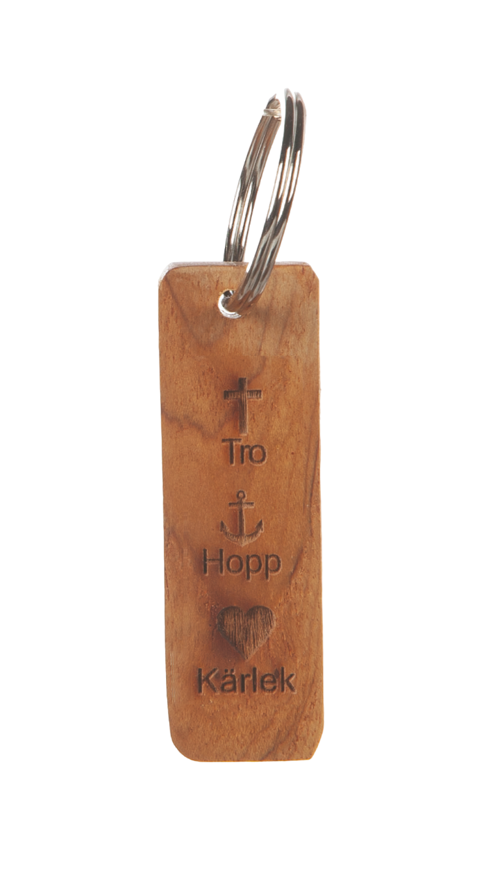Product Image for Nyckelring - teak - tro hopp kärlek