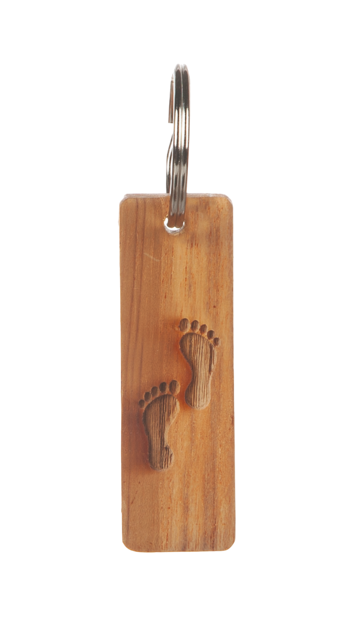 Product Image for Nyckelring - teak - fotspår i sanden