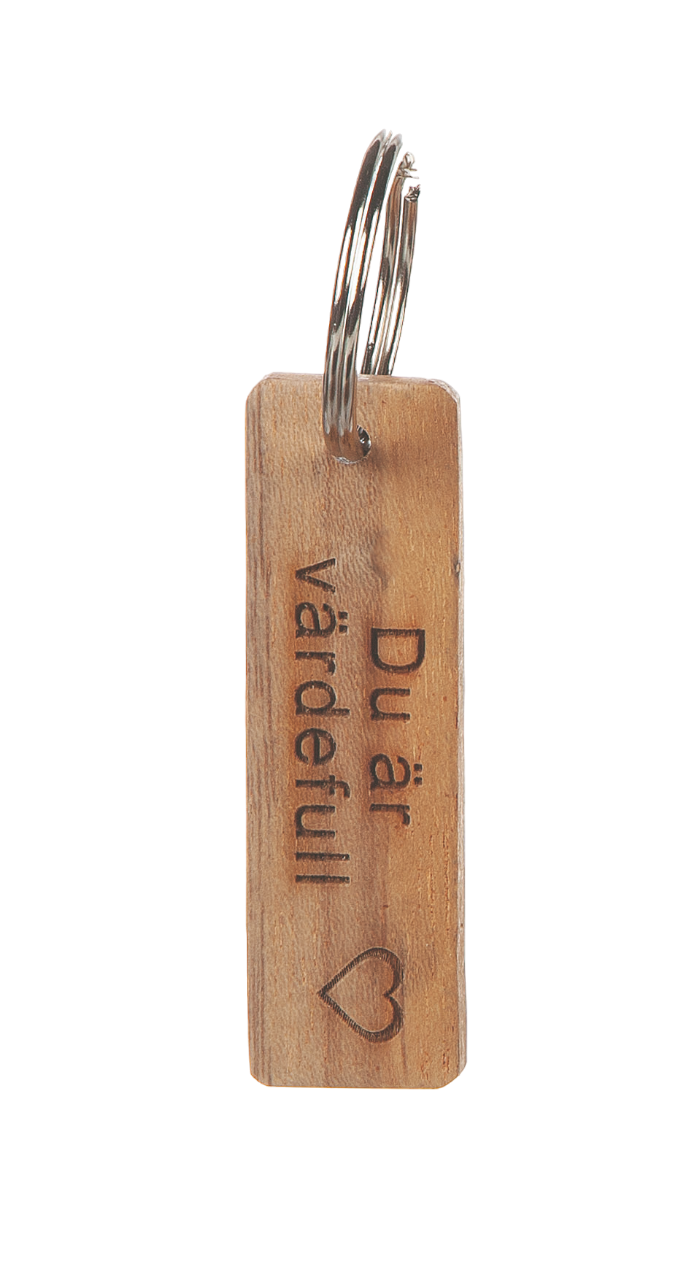 Product Image for Nyckelring - teak - du är värdefull