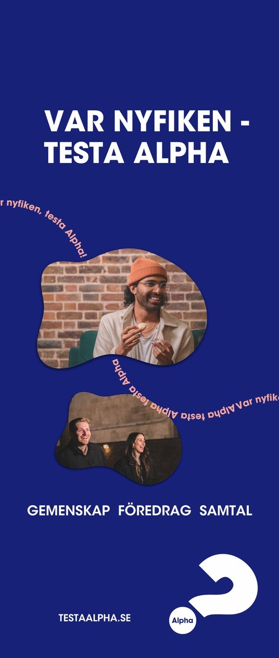 Product Image for Rollup: var nyfiken - testa alpha (föredrag)