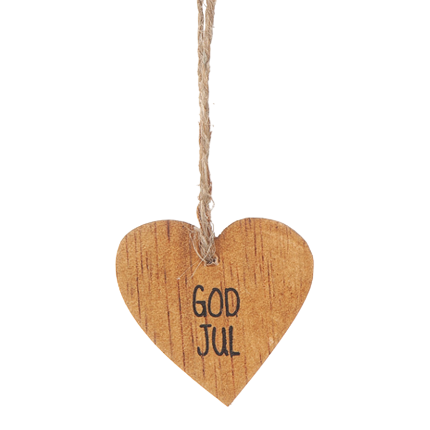 Product Image for Presentlapp i trä- hjärta - god jul