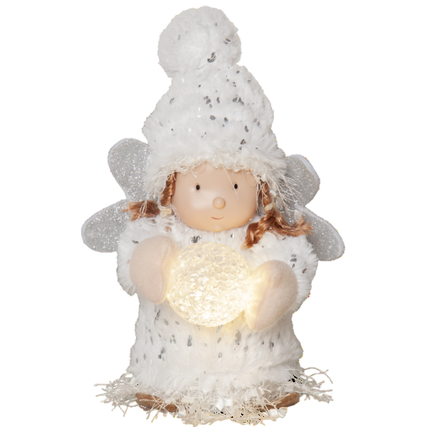 Product Image for Ängel med snöboll - led