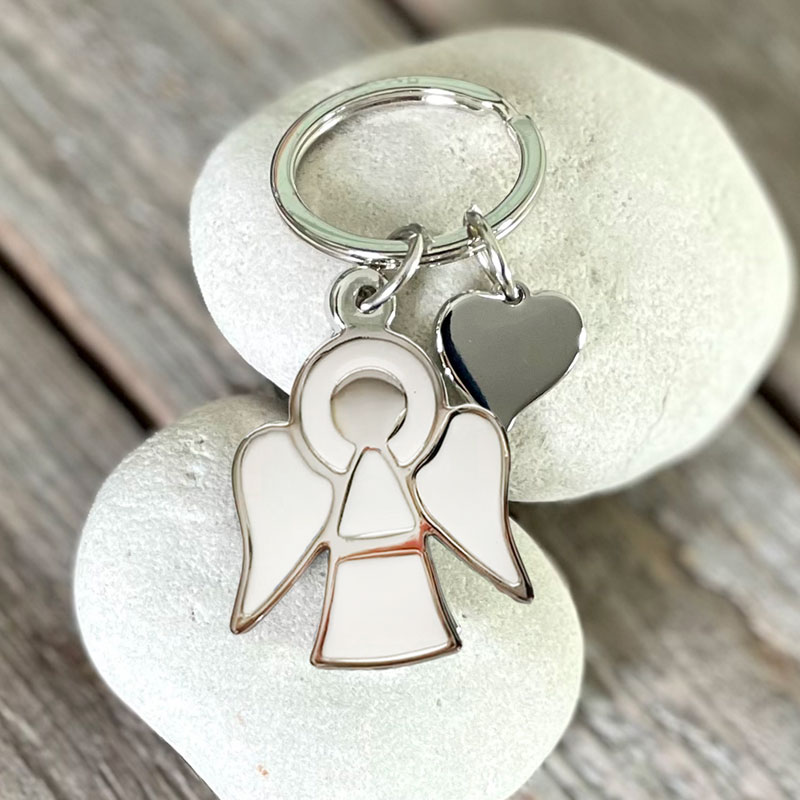 Product Image for Nyckelring - ängel - vit - metall