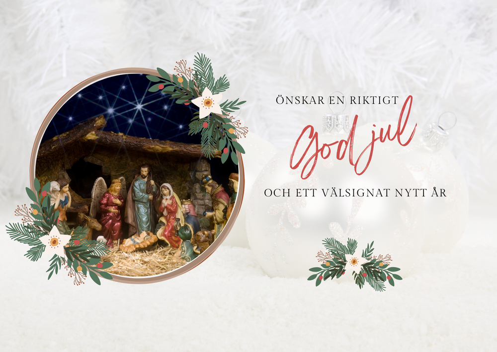 Product Image for Julkort - önskar en riktigt god jul och ett välsignat nytt år