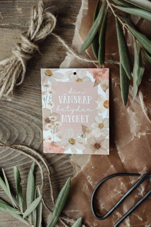 Product Image for Gåvokort - din vänskap betyder mycket