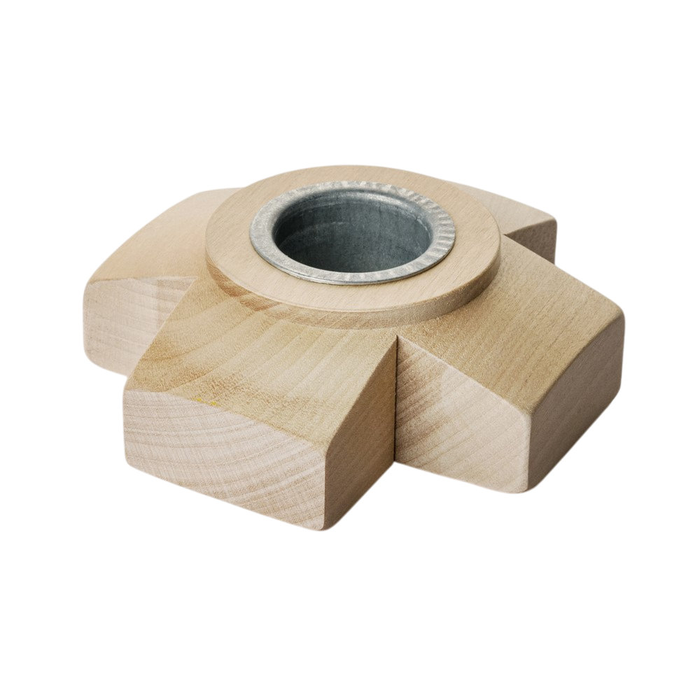 Product Image for Dopljusstake i björk- kors,  till rakt ljus