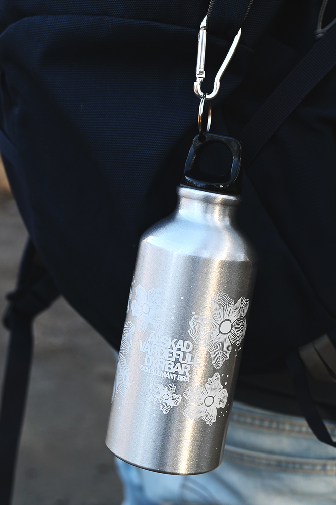 Product Image for Sportflaska i metall - älskad,  värdefull,  dyrbar - silverfärgad