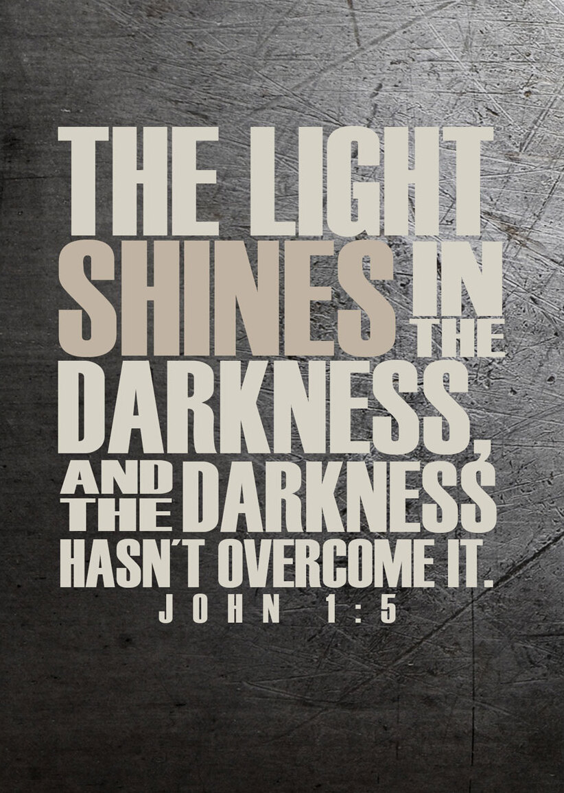 Product Image for Vykort - the light shines in the darkness