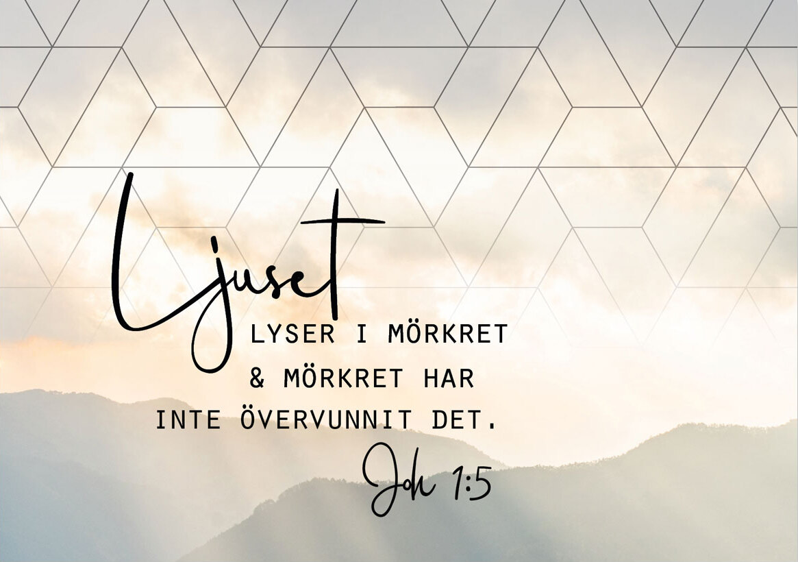 Product Image for Vykort - ljuset lyser i mörkret