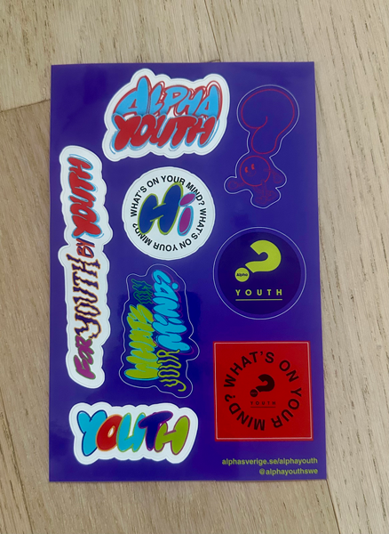 Product Image for Alpha youth - klistermärkesark