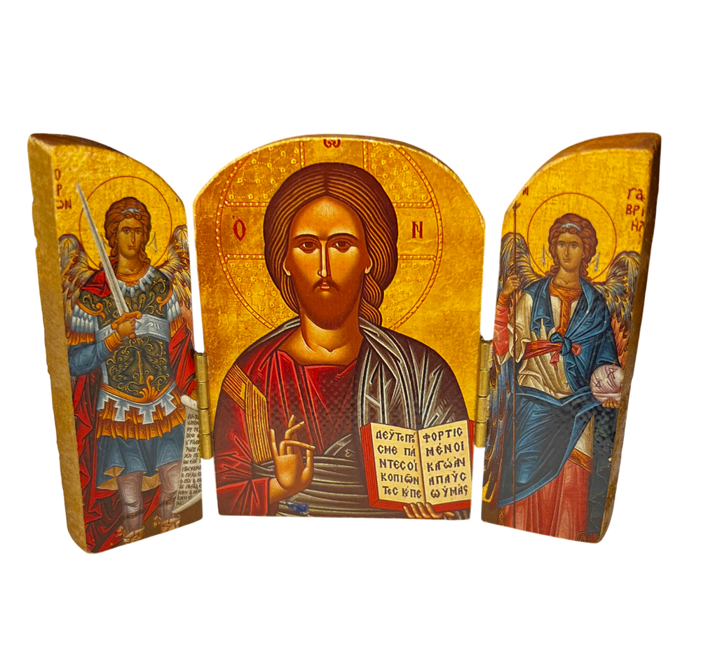 Product Image for Ikon - triptyk - mellan - kristus