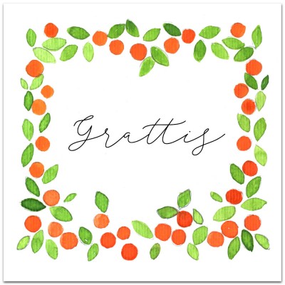 Product Image for Dubbelt kort – grattis - krans