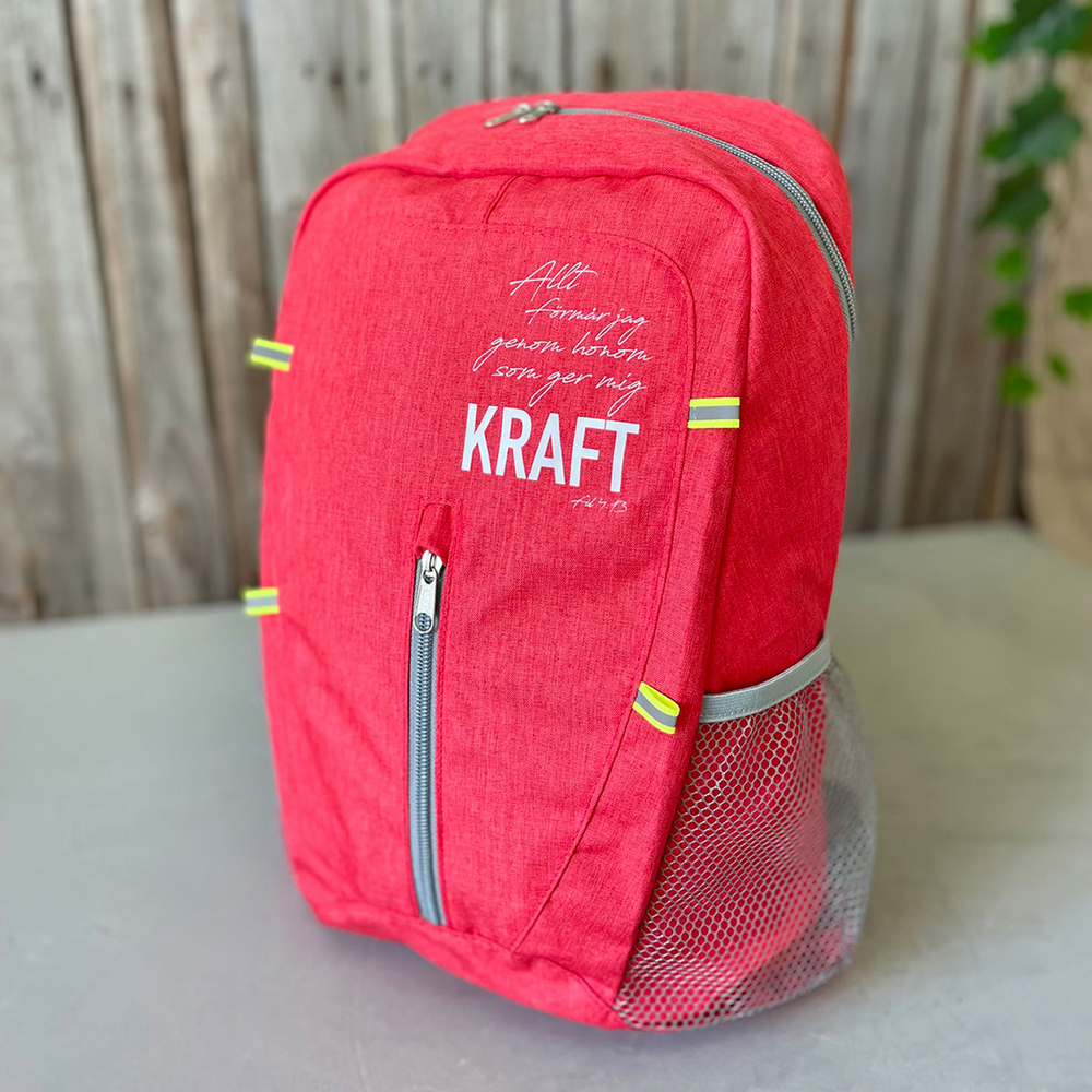 Product Image for Ryggsäck - hopvikbar - allt förmår jag - röd
