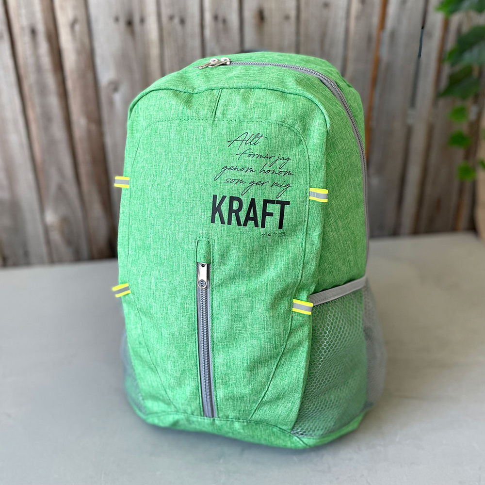 Product Image for Ryggsäck - hopvikbar - allt förmår jag - grön