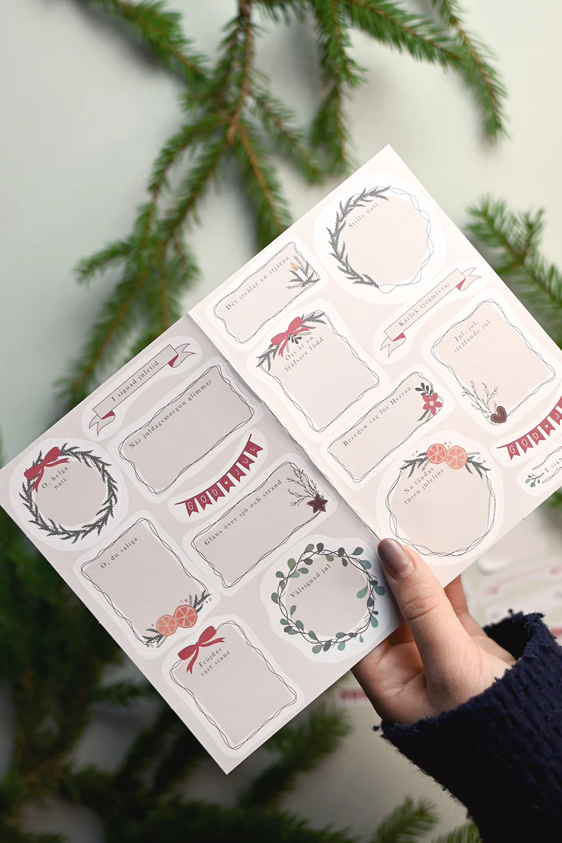 Product Image for Klistermärkesark - ettiketter med strofer från julsånger