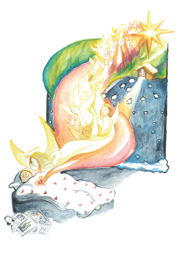 Product Image for Julkort - dubbelt med kuvert - ett glädjebud