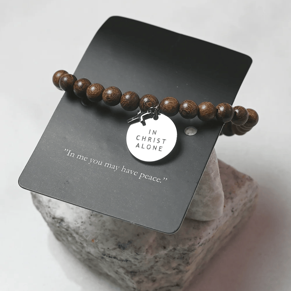 Product Image for Armband -träpärlor - in christ alone