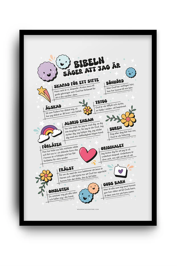 Product Image for Poster: bibeln säger att jag är (barn/tween)