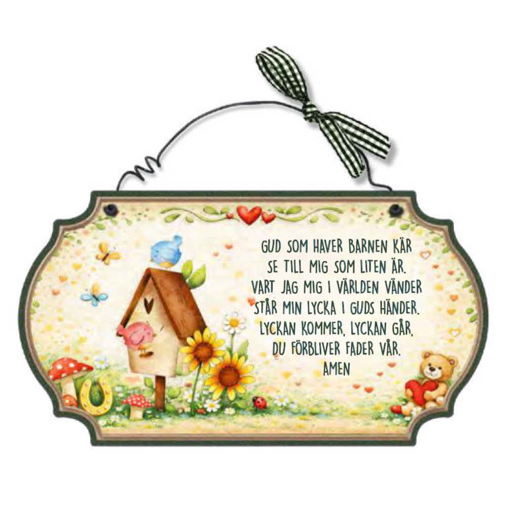 Product Image for Väggplakett - Gud som haver barnen kär